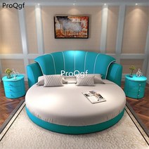 스마트침대 Prodgf인 스트라이프 라운드 웨딩 침실 침대 1 세트, 9