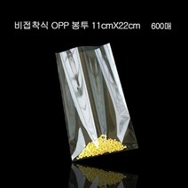 [에이치플러스몰] 투명 비닐봉투 비접착 OPP봉투 폴리백 11X22cm 600장, 상세 설명 참조