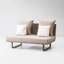 야외 소파 조합 테라스 거실 호텔 레저 등나무 의자 소파 파티오 발코니 야외 태양 방지 방수 가구, 콤비네이션, 팔걸이 없는 더블