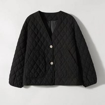 여성용 라운드넥 레귤러 핏 경량 자켓 하늘비즈 C11 U882N611