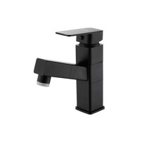 콜러수전 Kohler 검은 색 가정용 냉온수 카운터 높이 조절 샴푸 위에 회전 가능한 모든 구리 풀 아웃 주방 욕실 수도꼭지, 표준은 이중 콘센트