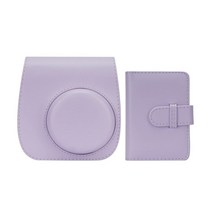 필름 카메라 폴라로이드 사진기 플로라이드 인화 미니 Instax Mini 11 9 8 용 PU 가죽 카메라 케이스 (숄더, 02 Case and Album Kit
