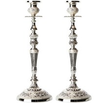 앤티크 실버 1봉 촛대 2개 세트 은도금 테이퍼 양초용