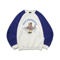 [무료반품] [YALE x TUUK] LOUNGEWEAR CREWNECK BLUE IVORY