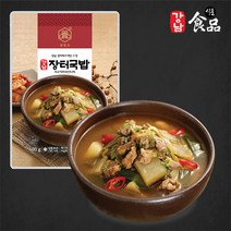 강남식품 아침대용 즉석국 소고기 장터국밥 우거지 해장국 600g, 소고기 장터국밥 우거지 해장국 600g 4팩
