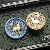 스탬프도장 30mm 씰링 왁스 스탬프 매직 올빼미 포스트 축복 학교 배지 고대 공예 인감 장식 웨딩 선물, [06] Frozen Deer