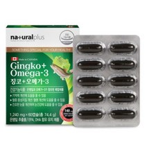 플러스 은행잎추출물 아연 비타민 징코플러스150 600mg x 60캡슐 2개월분, 1개