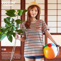 [구김스(GOOGIMS)] 구김스 096_ 플라이 스트라이프 반팔 티셔츠 (G13MMRT4