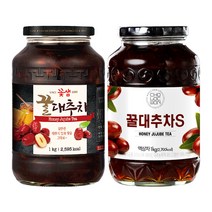 꽃샘 꿀대추차 1kg +초록원 꿀대추차 1kg (2kg)