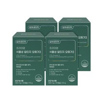 모어네이처 식물성 rTG 알티지 오메가3 60캡슐 미세조류 DHA EPA 비타민E 함유 임산부 혈행 오메가, 4box