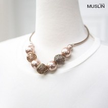 모슬린 엄마옷 진주볼 목걸이 EAC107065 마담 미시옷 중년여성의류 빅사이즈 50대 60대여성옷