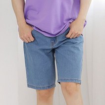 여름 베이직 워싱 청 반바지 레귤러핏 편한 코디