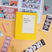 브랜드엘 네컷 스티커 사진 앨범 포켓 포토 북 포카바인더 콜렉트북 인생 4x6 80매 보관, 백지, 4x6 (라임)