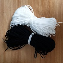 패브릭샵 부드럽고 쫀쫀한 마스크끈, 블랙100마(1롤)