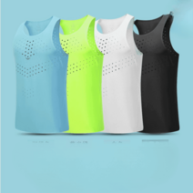 마라톤싱글렛 마라톤 유니폼 싱글렛바지 기능성민소매, M27호수그린남여공용