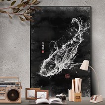 풍수 인테리어 그림 잉어 물고기 학 십장생 해바라기 한국화 액자, 02.목학도(학), 특대형[71x107cm]
