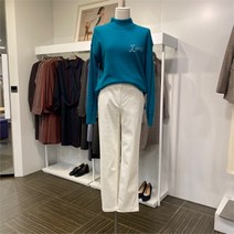 올리비아로렌 자수 스판 겨울 면 바지 VVC DLVW 9411