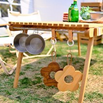 더조이 인테리어 감성 우드 냄비받침 나무 데코 꾸미기 원목 장식 소품, 월넛