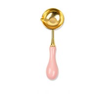 레진아트 재료 세트 만들기 왁스 씰 스탬프 세트 옻칠 용광로 수지 재료 스토브 화재 페인트 용품 스푼 씰링 용융 냄비 공예, 03 Spoon-Pink