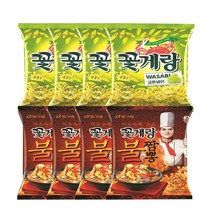 빙그레 꽃게랑 고추냉이맛 70g 4개 + 꽃게랑 불짬뽕맛 70g 4개, 꽃게랑 고추냉이맛70g  4+ 꽃게랑 불짬뽕70g  4, 다우리쿠팡 1