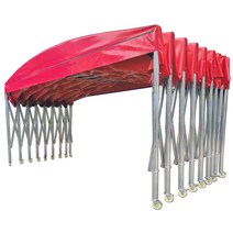 대형 이동식 차고 자바라 야외 차량 관리 창고 주차장, 6x8x2.5m