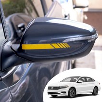 폭스바겐 제타 사이드 미러 반사 컬러 데칼 스티커 포인트 튜닝 자동차 시트지 야간시 안전스티커, 실버반사