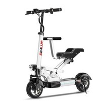 전기 스쿠터 부모 자식 전기 자전거 성인 전자 자전거 미니 접이식 전기 스쿠터 리튬 배터리 전기 자전거, 13ah 실버