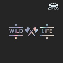 찐카 Wild Life 2 캠핑 데칼스티커 ZCCP-22 /캠핑스티커 /캠퍼스티커, 홀로그램, 중형