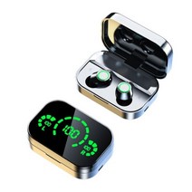 Vbeg-YD04 TWS 블루투스 이어폰 무선 헤드폰 5.1 Hifi 사운드 스테레오 헤드셋 듀얼 다이나믹 드라이버 방수 이어 버드 터치, WHITE