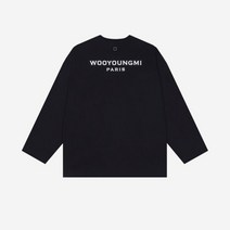 우영미 코튼 롱슬리브 백로고 티셔츠 블랙 - Wooyoungmi Cotton Long Sleeve Back Logo T-Shirt Black