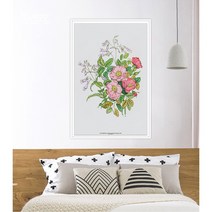 아이엠스톡 인테리어 액자 Wild Rose 캐나다 야생화 001 캔버스액자, 화이트원목