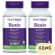 1+1 나트롤 비오틴 뷰티 10000mcg 100타블렛, 1개, 100정
