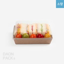 소량) [SJ 이중트레이 7호] 일회용 크라프트 트레이 베이커리 포장용기 뚜껑set / 1box 100개