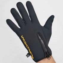 씬 네오프렌 방한장갑 기모 잠수복소재 스마트터치, 블랙 여성