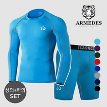 아르메데스 남성용 사계절 라운드 긴팔 + 5부 바지 크로스핏 상하의세트 ID10411081