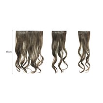 프리티레이디 고열사 붙임머리 똑딱이 부분가발 45cm 글램웨이브 3피스, 30라이트브라운