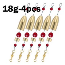 Sougayilang-낚시 스위블 링 커넥터 11g/18g/25g 낚시 캐롤라이나 레디 리그 황동 태클 도구, 4pcs-18g