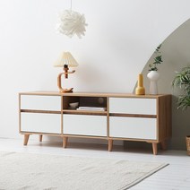 [★1만원 추가할인중!]장인가구 헤렌 높은 AV 수납 거실장 1500 5서랍, 아카시아그레이