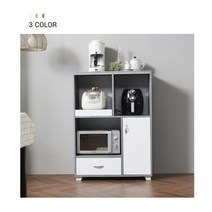 밥솥 렌지대 가전 신혼주방 예쁜수납장 인테리어선반, 색상_그레이화이트