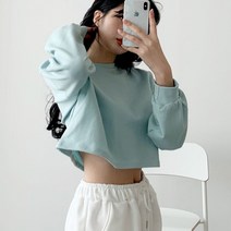 팬(FA_N) 또리 파스텔 크롭 긴팔 티셔츠