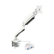 대형 usb 장착 모니터 암 회전 높이조절 관절 거치대 브라켓 받침대 22인치 23인치 24인치 27인치 30인치 32인치 35인치, BK