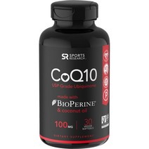 스포츠리서치 CoQ10 100mg 베지 소프트젤, 1개