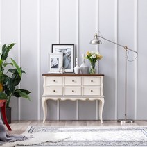 [퍼니프랑] 수입 유럽형 빈티지 엔틱가구 RG 22 스퀘어 아이보리 화장대 콘솔