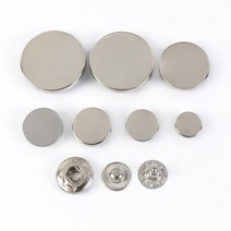 가죽 핸드프레스 각인기 가죽공예 도장 다이어리 20 세트 Meeteel 10-25mm 스냅 패스너 금속 보도 단추 의, 02 Silver_03 15mm