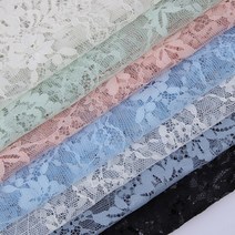 레이스원피스 만폭 플라워 가닥 원단 입체 자수레이스 그물천 폴라폴리스 4813130720, 블루