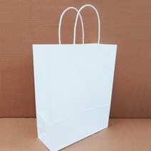 백색 무지크라프트 트위스트 종이쇼핑백 (중), 200개