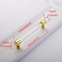 캐비닛 아크릴 서랍 Handl 유럽 스타일 도구 캐비닛 블랙 골든 옐로우 빈티지 가구 핸들 실린더, 03 Gold-128mm
