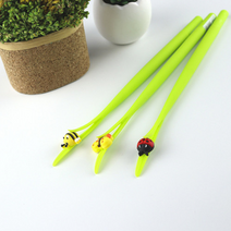 근이몰 NEW입고 70종류 귀여운 볼펜 실리콘 중성펜(0.5mm), 당근속팬더