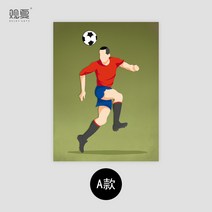 인테리어그림 여름 현대 심플 축구 원목 오리지널제작 운동 체육관 복도 캐릭터 남자 침실 벽 2594007388, 수입 원목 그림액자 -면은 옆 블랙 XR018-A 독립