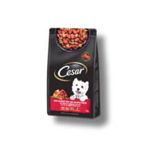 시저 어덜트 소 애견용 연어맛이 곁들여진 최상급 쇠고기 사료, Beef / 소고기, 1kg, 4개